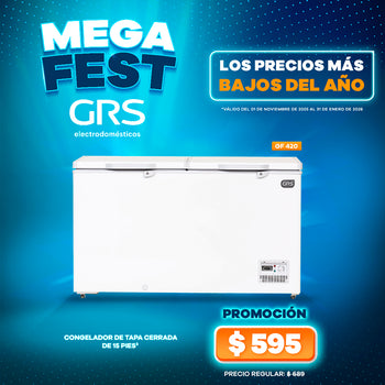 Congelador Tapa Cerrada 15 pies³ | Modelo GF 420