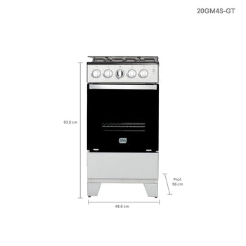 Cocina a Gas Gama Media 20″ – 20GM4S