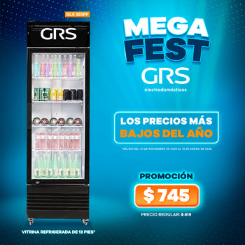 Vitrina Refrigerada Vertical 13 pies³ | Modelo GLS 350FF