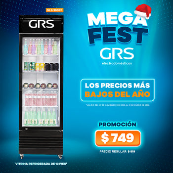 Vitrina Refrigerada Vertical 13 pies³ | Modelo GLS 350FF